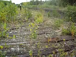 Разобранный боковой путь. Вид в сторону Маткаселькя.