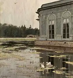 Худ. В. Д. Орловский. Павильон Венеры на Белом озере в Гатчинском парке, 1881