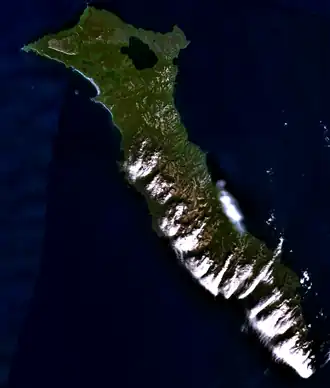 Остров Беринга. Вид из космоса