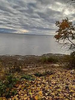 Вид на Псковское озеро с острова