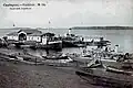 Открытка 1900 года. Пристани на Волге. Симбирск.