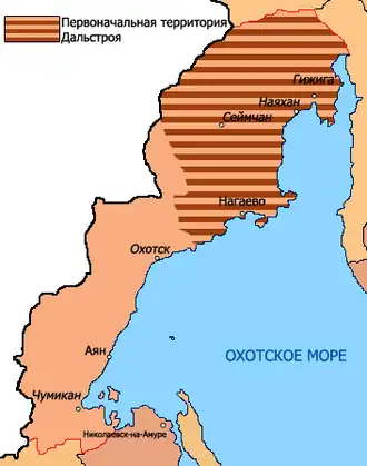 Охотско-Эвенский национальный округ на карте