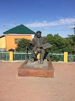 Памятник Пластову А.А. в Прислонихе.