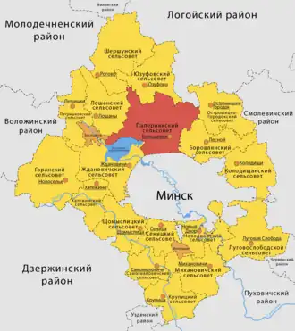 Папернянский сельсовет на карте