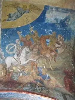 «Четыре всадника Апокалипсиса» (деталь росписи паперти)