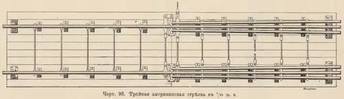 Стрелочный перевод на три пути