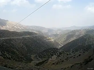 Вид с перевала в сторону Худжанда