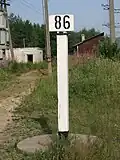 Километровый знак 85/86 км у платформы