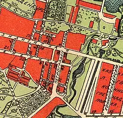 Петроградская улица на плане 1915 года