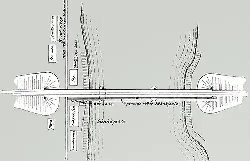 Чертёж моста через Янисйоки, 1919 год