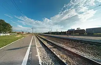 Платформа станции Киржач, вид в сторону Орехово-Зуево