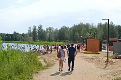 Пляж на территории парка "Солнечный берег"