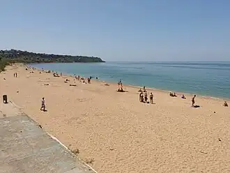 Пляж в Учкуевке, 2022 год