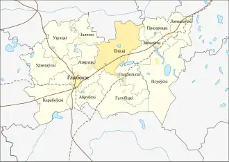 Плисский сельсовет на карте