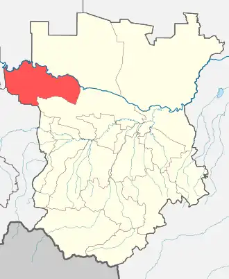 Надтеречный район на карте