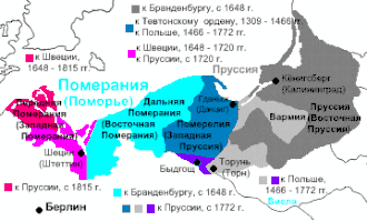 Померания, Западная и Восточная Пруссия