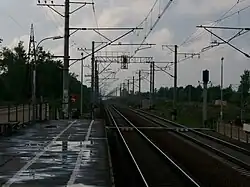 Вид на северо-запад, в сторону станции Колпино