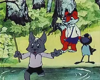 Кадр из мультфильма «Приключение на плоту»