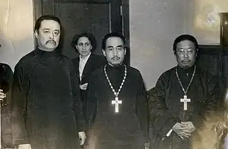 Протодиакон Елисей Чжао, протоиерей Илия Вэнь, протоиерей Николай Ли