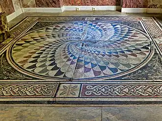 Скульптурный  кабинет, мозаичный пол