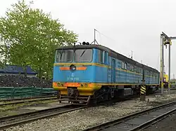 ТГ16-069 в голубой окраске в депо Поронайск (2016 год)
