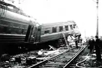 Последствия лобового столкновения поездов