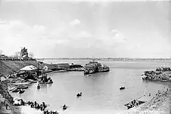 Вид на Спасский Яр в половодье, 1957 год.