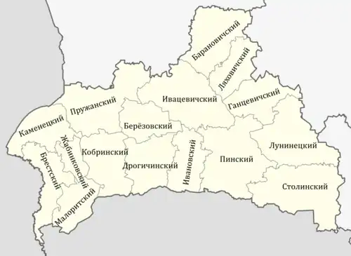 Брестская область на карте