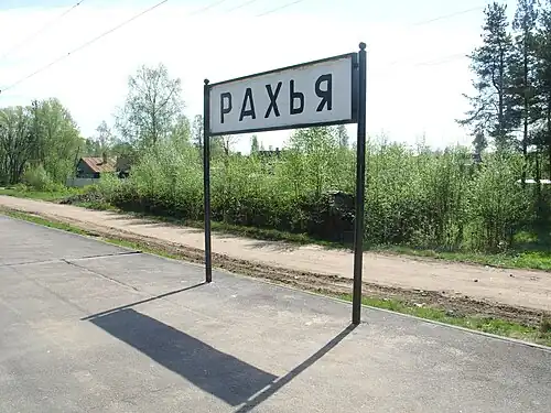 Железнодорожная платформа Рахья. 2010 год