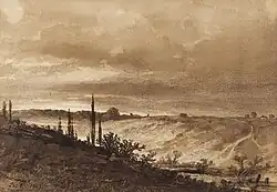 Пейзаж. Тростенец (сепия)