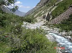 Река Сокулук в ущелье перед слиянием с притоком Ашу-Тор