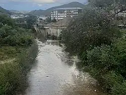 Нижнее течение реки в Ольгинке осенью 2021 года