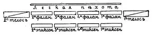 Греческий боевой порядок — «линии фаланг». Рисунок из статьи «История военного искусства»  («Военная энциклопедия Сытина»; 1913 год)