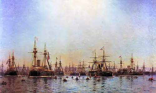 Вход русской эскадры на Тулонский рейд