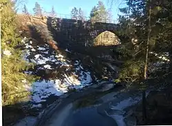 р. Лёютёоя вид с автомобильного моста в пос. Харлу.