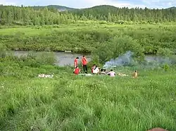 Река у моста автодороги А360 «Лена»