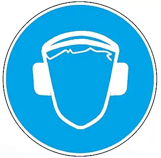 Предписывающий знак безопасности — использовать СИЗОС