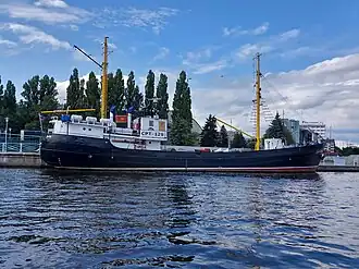 Рыболовное судно СРТ-129 в Калининграде на реке Преголя
Объект культурного наследия России федерального значениярег. № 391610571570006 (ЕГРОКН)объект № 3930408000 (БД Викигида)