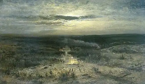 Лунная ночь. БолотоА. К. Саврасов, 1870