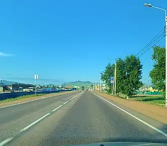 Село Вознесеновка. Вид с автотрассы Улан-Удэ-Тарбагатай