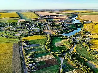 Вид с воздуха на село