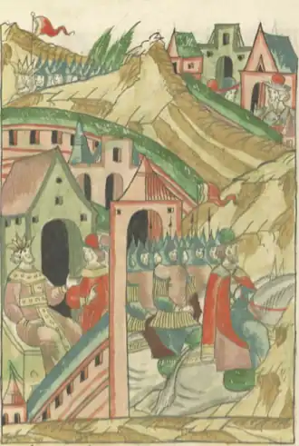 Князь Семён уезжает от Казанского хана