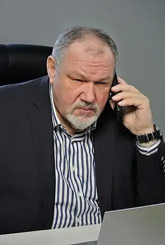 Сергей Павлович Шпилько на рабочем месте в офисе Российского союза туриндустрии 20 марта 2023 года. Фото: Аркадий Захаров