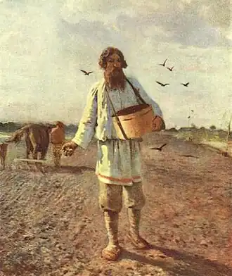 Г. Мясоедов. Открытка «Сеятель». 1888