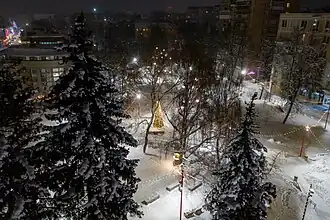 Сквер Свердлова зимой