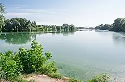 Пруд на реке в селе Скибин