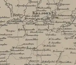 На карте Ильина А.А., 1871 г.