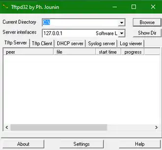 Скриншот программы Tftpd32