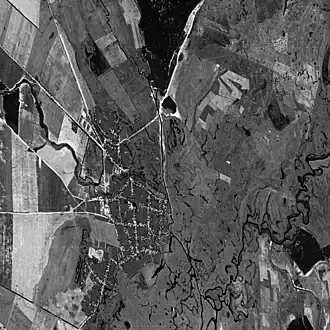 Спутниковая съёмка села Смяч. 1972 год