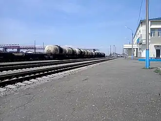 Станция Корсаков, вид в сторону Южно-Сахалинска